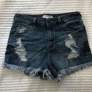 Charlotte Russe Distressed Jean Shorts